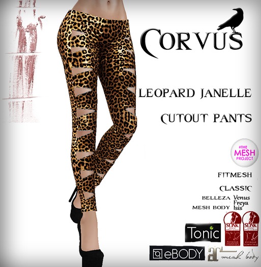 Corvus : Leopard Janelle Cutout Pants