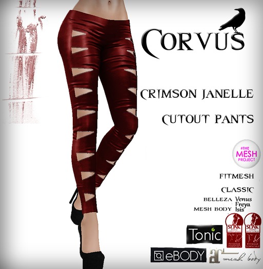 Corvus : Crimson Janelle Cutout Pants