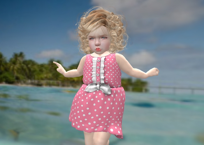 [K&D] Pink Dots Dress - DEMO