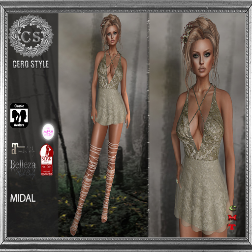 CERO STYLE Midal Dress Gold