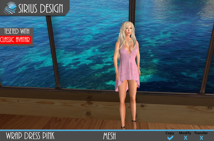 Sirius Design-Wrap Dress Pink Boxed