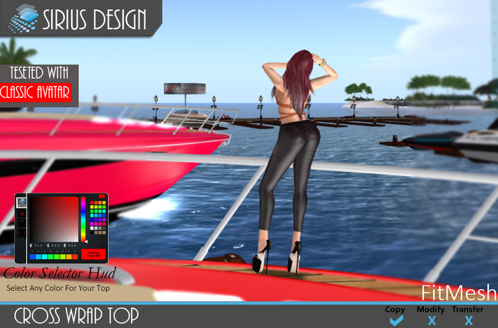 Sirius Design Cross Wrap Top For FITMESH Boxed