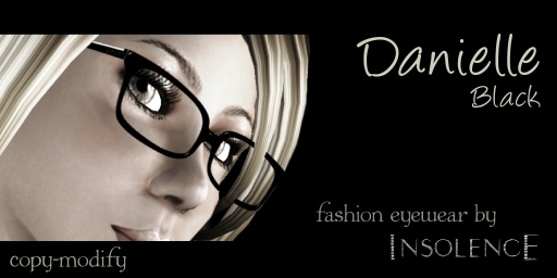 Danielle Black Glasses by INSOLENCE