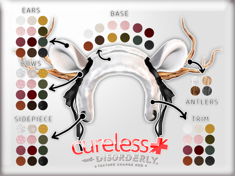 Second Life Marketplace - CURELESS&DISORDERLY / Deerie Headdress ...