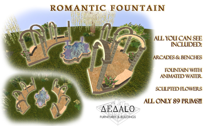 Romantic Fountain and Arcades