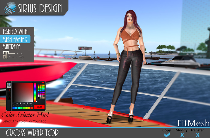Sirius Design Cross Wrap Top  For Maiterya Boxed