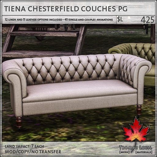 Trompe Loeil - Tiena Chesterfield Couch PG [mesh]