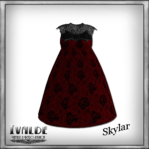 ~Ivalde~Skylar red dress 1960