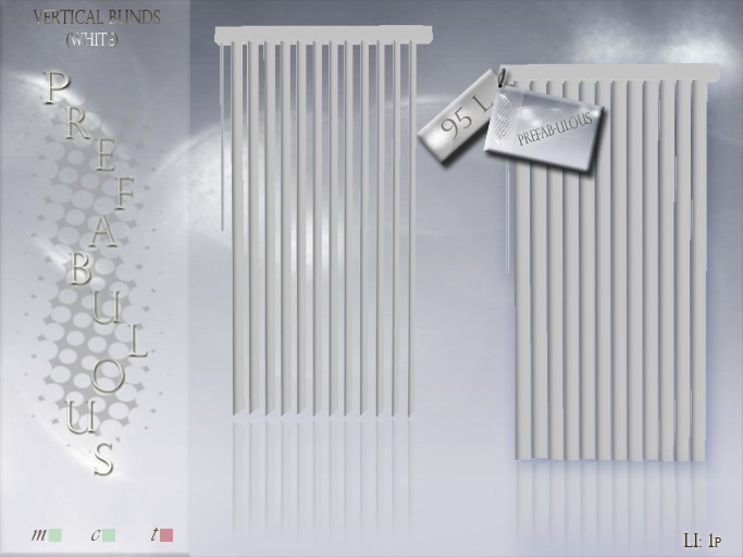 ::~PREFAB-ULOUS~:: Vertical Blinds - (White)