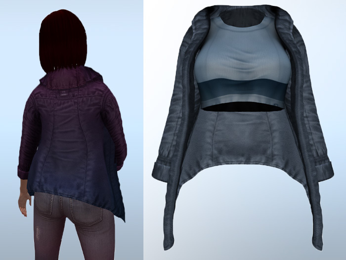 TF: Jill Jacket & Crop Top Light Blue