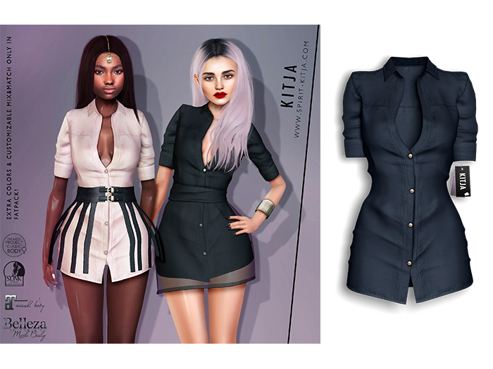 KITJA - Fam Shirt Dress NAVY