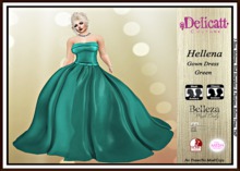 #PROMO#Delicatt Couture  -Hellena Dress Gown  -Green