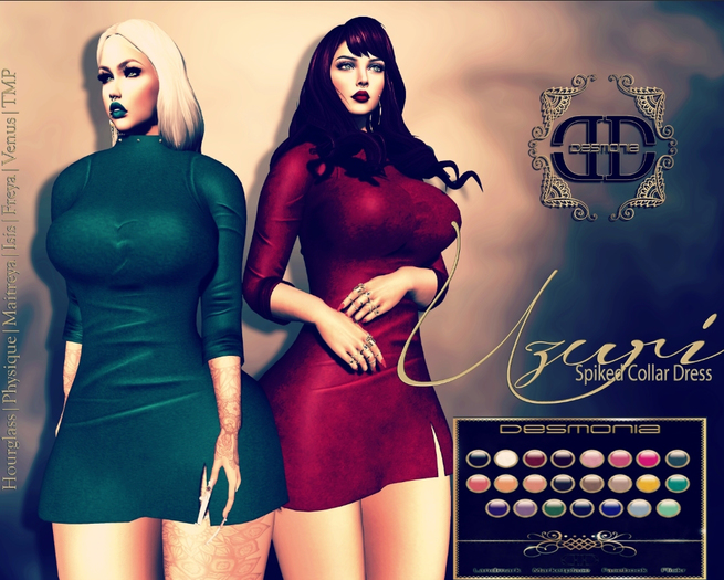-Desmonia- Uzuri Spiked Collar Dress Fatpack (Wear Me)