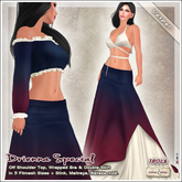 [V/W] Drienna Special Vesper - Medieval Fantasy Boho Outfit w/ skirt, top, crossed bra in Fitmesh, Slink, Maitreya...