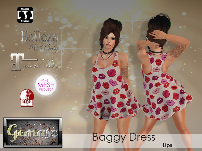 Gemase Designs - Baggy Dress - Lips - Wear Me
