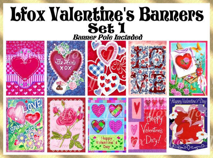 lfox Valentine's Day Banners - Set 1