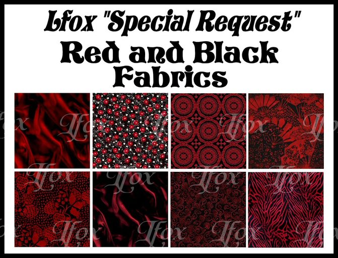 lfox Red and Black Fabrics