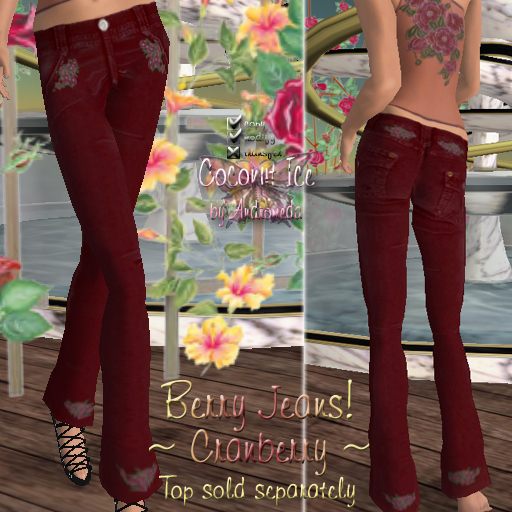 Berry Jeans ~ Cranberry (boxed)