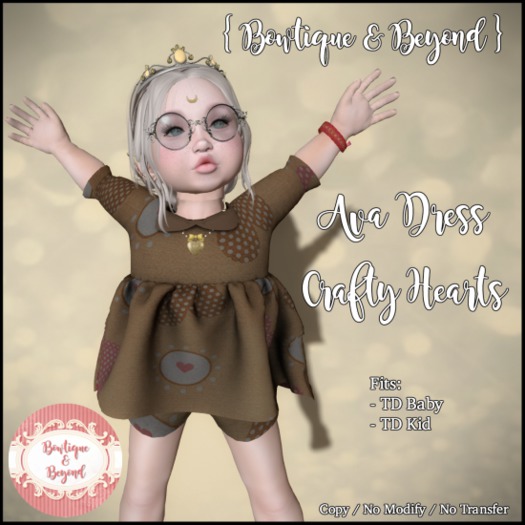 Tiny Tiaras Bowtique - Ava Dress / Crafty Hearts