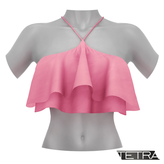 TETRA - Ruffle Crop Top (Pink)