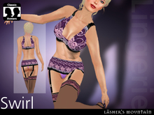 Swirl Lilac Retro lingerie set