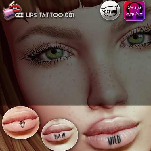 Gee - Lips Tattoo 001
