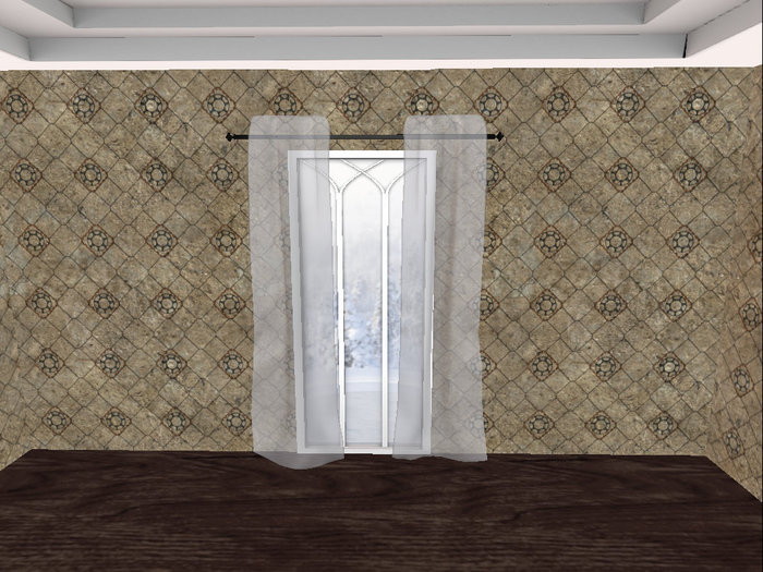 ::Garage Sale:: Mesh Curtain White Transp 5