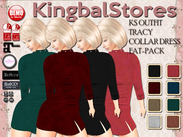 KS OUTFIT TRACY COLLAR DRESS FAT-PACK
