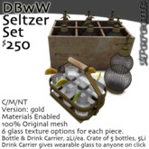 %Glass WDB Seltzer Bottle FS-Gold *MESH* Delivery Box