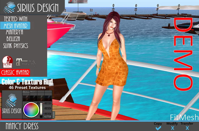 Sirius Design Nancy Dress  With Texture Changer All DEMOS Boxed