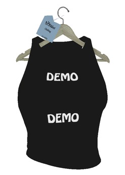 Second Life Marketplace - DEMO black Tank Top & Booty Shorts