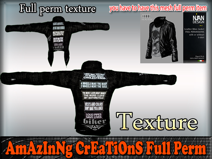 AmAzInG CrEaTiOnS Texture Leather-Jacket 36