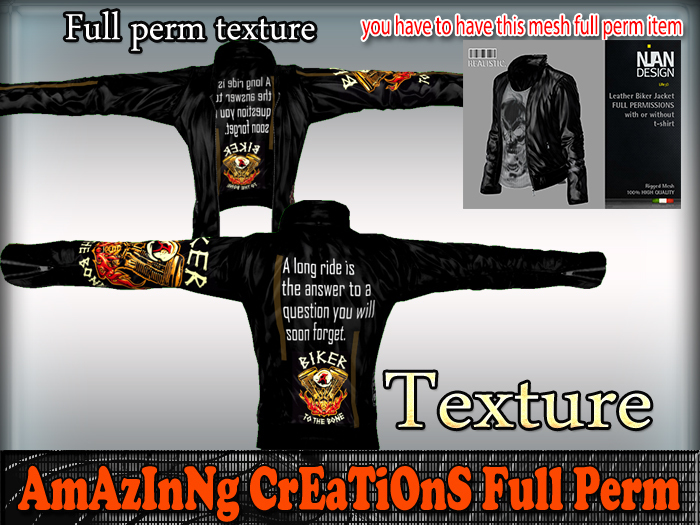AmAzInG CrEaTiOnS Texture Leather-Jacket 39