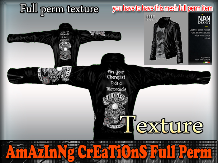 AmAzInG CrEaTiOnS Texture Leather-Jacket 40