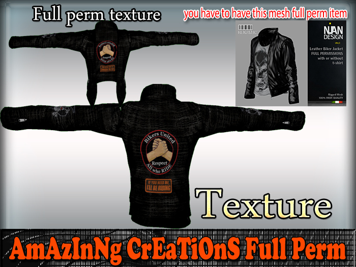 AmAzInG CrEaTiOnS Texture Leather-Jacket 44
