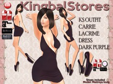 250 KS OUTFIT CARRIE LACRIME DRESS DARK PURPLE