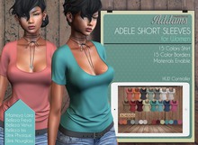 Addams Womens Short Sleeve Shirt -Maitreya, Belleza, Slink- Mesh "Adele" - FATPACK