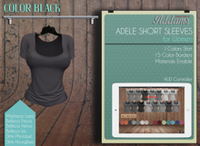 Addams Womens Short Sleeve Shirt -Maitreya, Belleza, Slink- Mesh "Adele" - Black