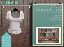 Addams Womens Short Sleeve Shirt -Maitreya, Belleza, Slink- Mesh "Adele" - White
