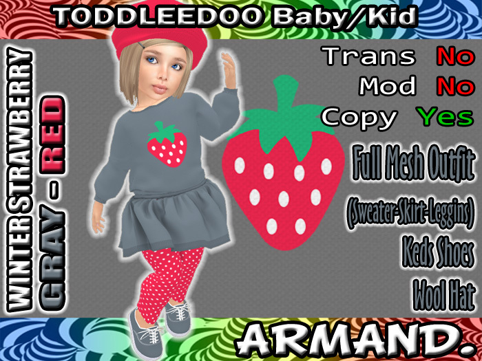 --ARMAND-- WINTER STRAWBERRY - GRAY-RED