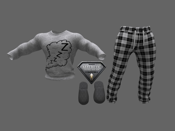 SLEEP SET GRAY BLACK