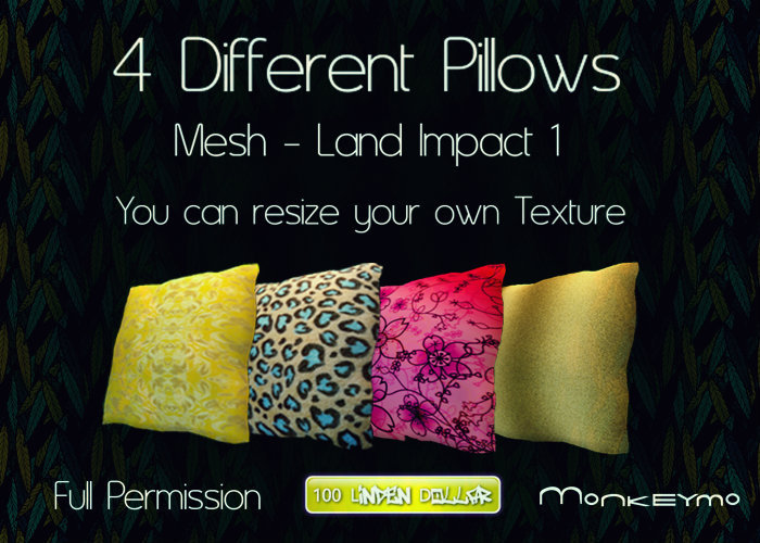 4 Different Pillows - Mesh - Full Permission