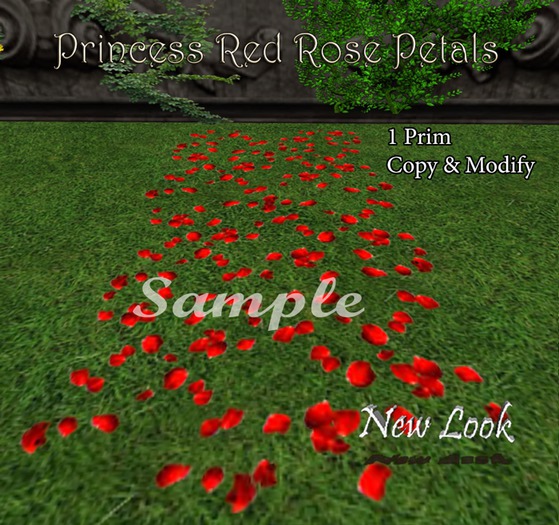 Princess Red Rose Petals - Aisle Runner - Modify and Copy