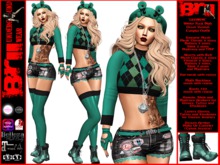 **LEONOR GREEN VERSION WINTER ROCK STYLE COMPLET OUTFIT **
