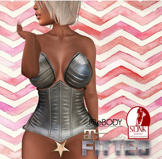 [MALAGA] Armor  Corset & Bra Silver