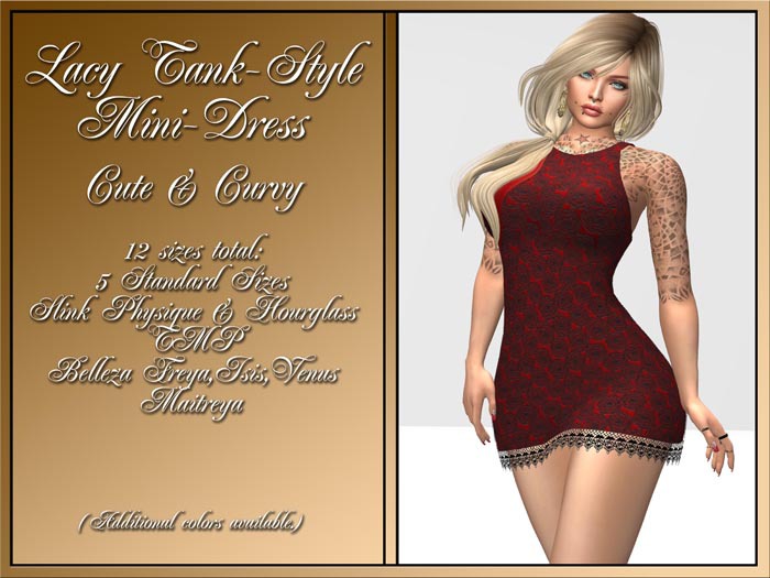 Lacy Min-Dress - Red