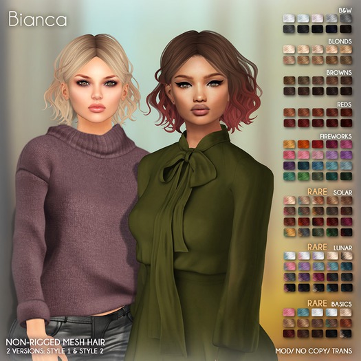 /Wasabi Pills/ Bianca Mesh Hair - Style 1 - Solar Ombre RARE