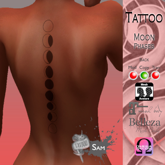 - SAM Tattoos - Moon Phases