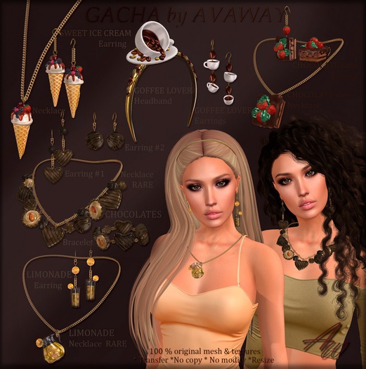 *AvaWay* CHOCOLATE Cake_Earrings