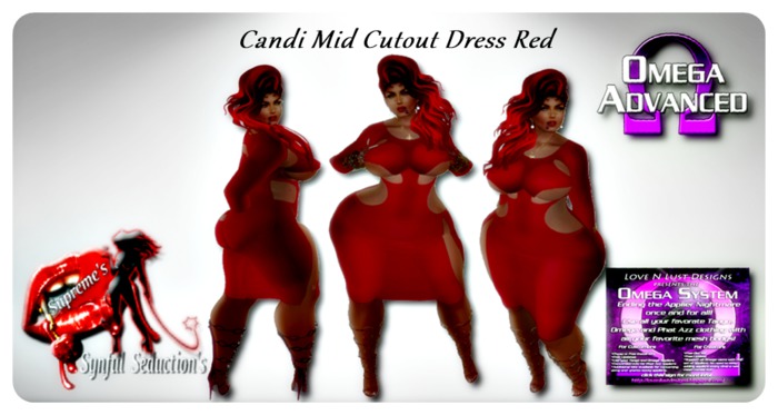 {SS} Candi Mid Cutout Dress Red